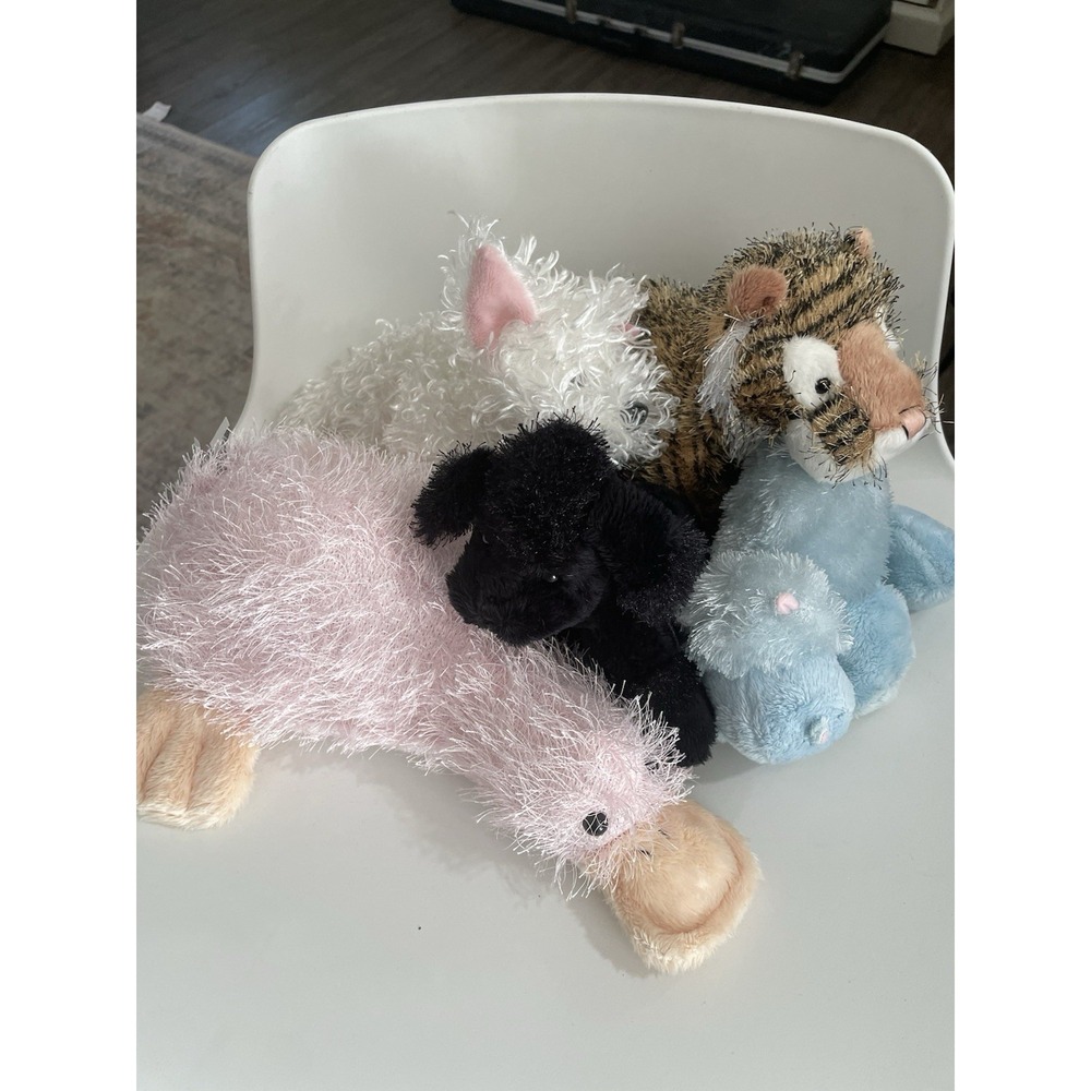 Lot Of 5 Ganz Webkinz Curly Dog Platypus Tiger Hippo‎ No Codes